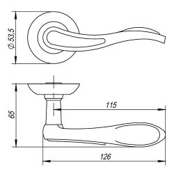 Ручка раздельная PUNTO SALSA TL ABG-6 зеленая бронза /33189/