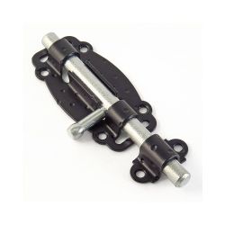 Задвижка дверная НОЭЗ ЗД-100-Кр черный матовый/цинк