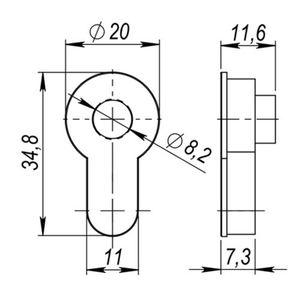 Вставка под шток ARMADILLO ET.TANG.UNI (CYLINDER) FSG-39 флорентийское золото /48139/