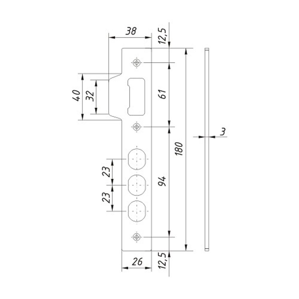 Ответная планка к ГАРДИАН 1011 /24925/