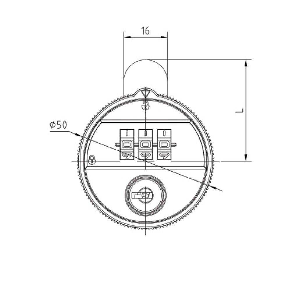 Замок мебельный кодовый 6012-20BL черный