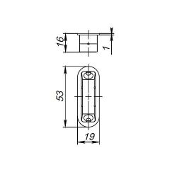 Ответная планка FUARO магнитная для M96 и M85 (цвет черный)