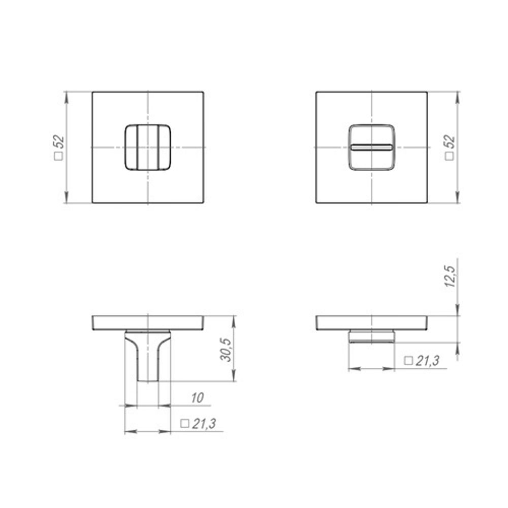 Ручка поворотная AJAX BK6 JS BL-24 черный /48255/