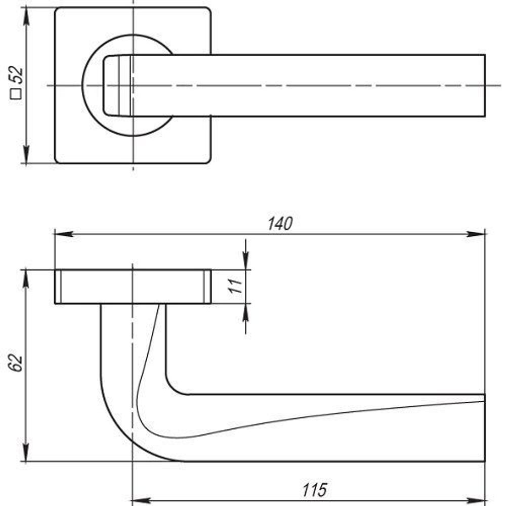 Ручка раздельная ARMADILLO KEA SQ001-21MWSC-33 Итальянский тисненый /42361/