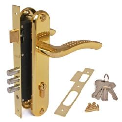 Замок врезной APECS 2227/60 G/GM золото/мат.золото