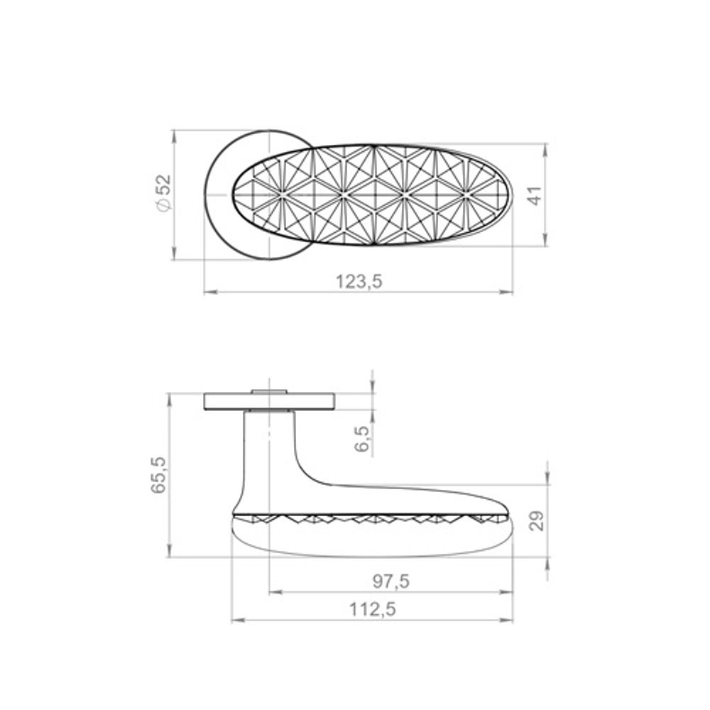 Ручка раздельная ARMADILLO EXOTIC ART BL-26 черный /63867/