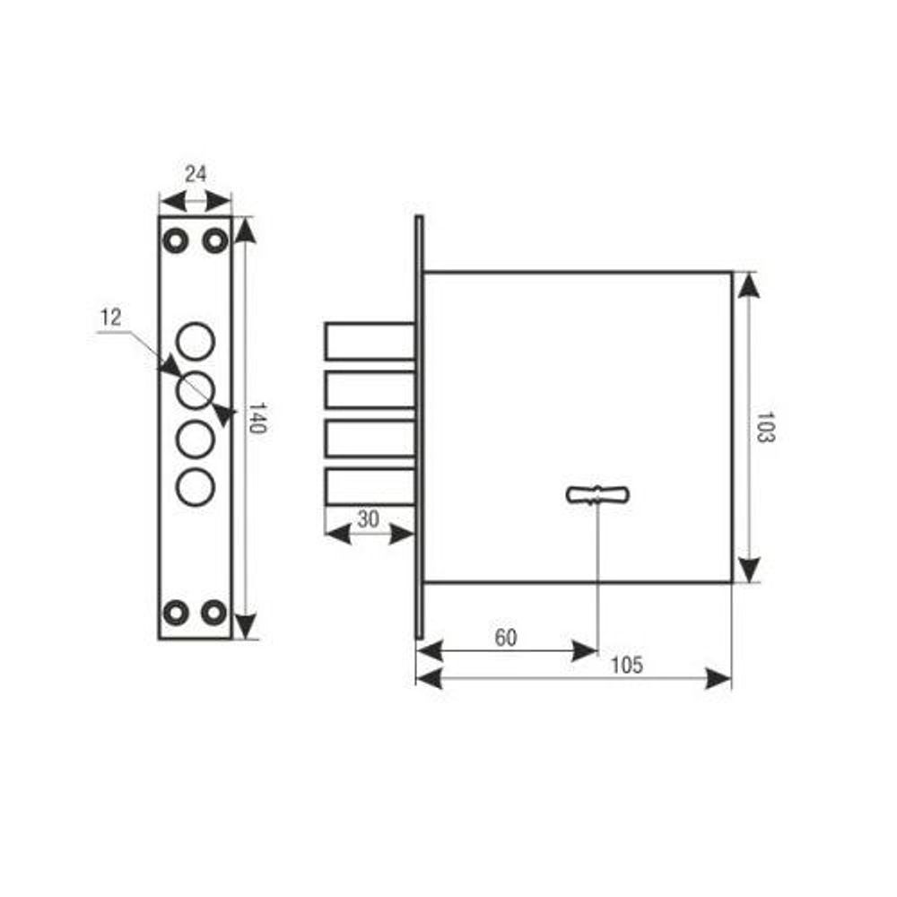 Замок врезной сувальдный АЛЛЮР ЗВ1-07С