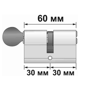 Цилиндровый механизм с вертушкой FUARO G-PRO502/60 mm (25+10+25) SSC сатин. хром 5 кл. /64217/