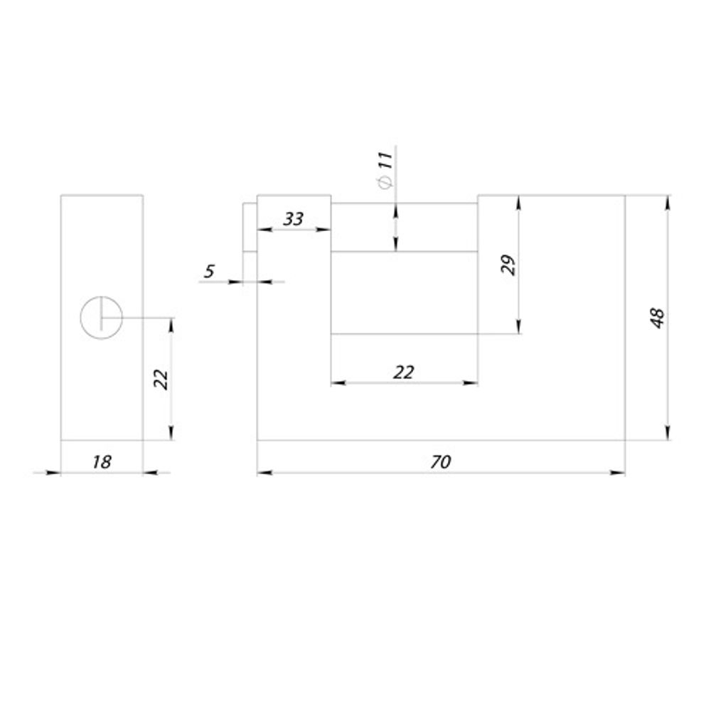 Замок навесной PUNTO PK-1670 3 кл. /57709/