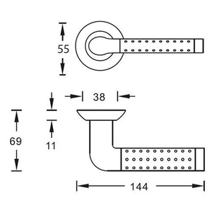 Ручка дверная ARCHIE S010 47HHP (никель)
