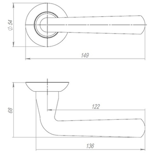 Ручка раздельная AJAX LAVORO JR BL-24 черный /62333/