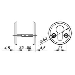 Декоративная накладка FUARO ESC-С-001 CР хром /38109/