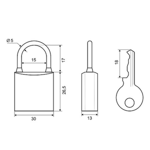 Замок навесной PALLADIUM 301B-30