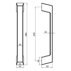 Ручка-скоба PUNTO PULL.ARC TITAN BL-24 черный /48893/