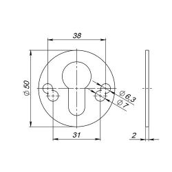 Проставочное кольцо для броненакладки ARMADILLO Protector (2мм) /34115/
