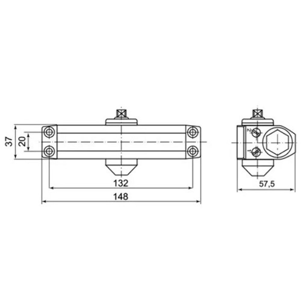 Доводчик дверной PALLADIUM 1045 ST (25-45) BR (коричневый) (10 шт)