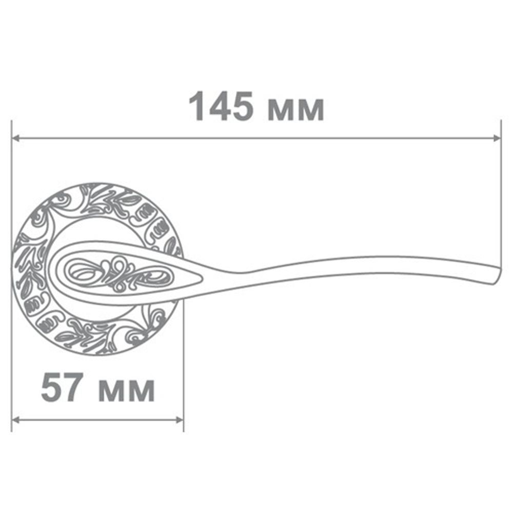 Ручка дверная Locker 58284 CPW бежевый/хром