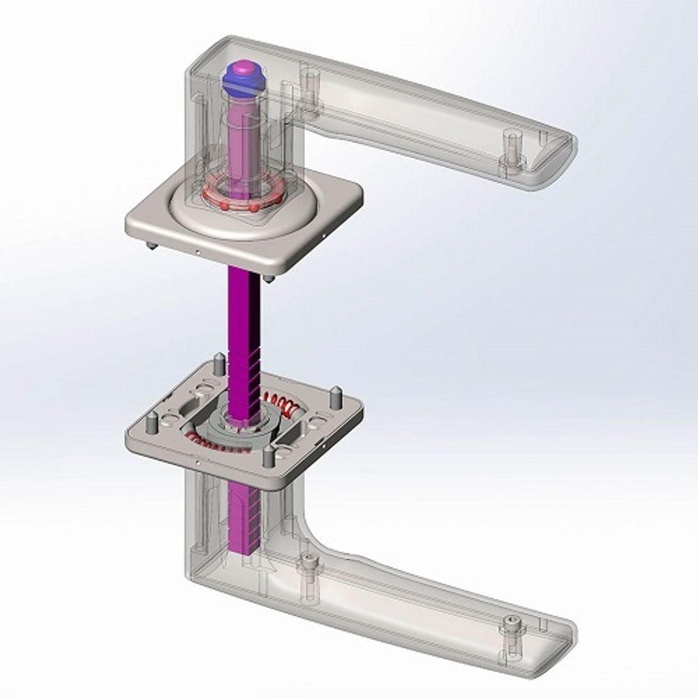 Ручка раздельная КРИТ-М РФ-К88 Чб черный