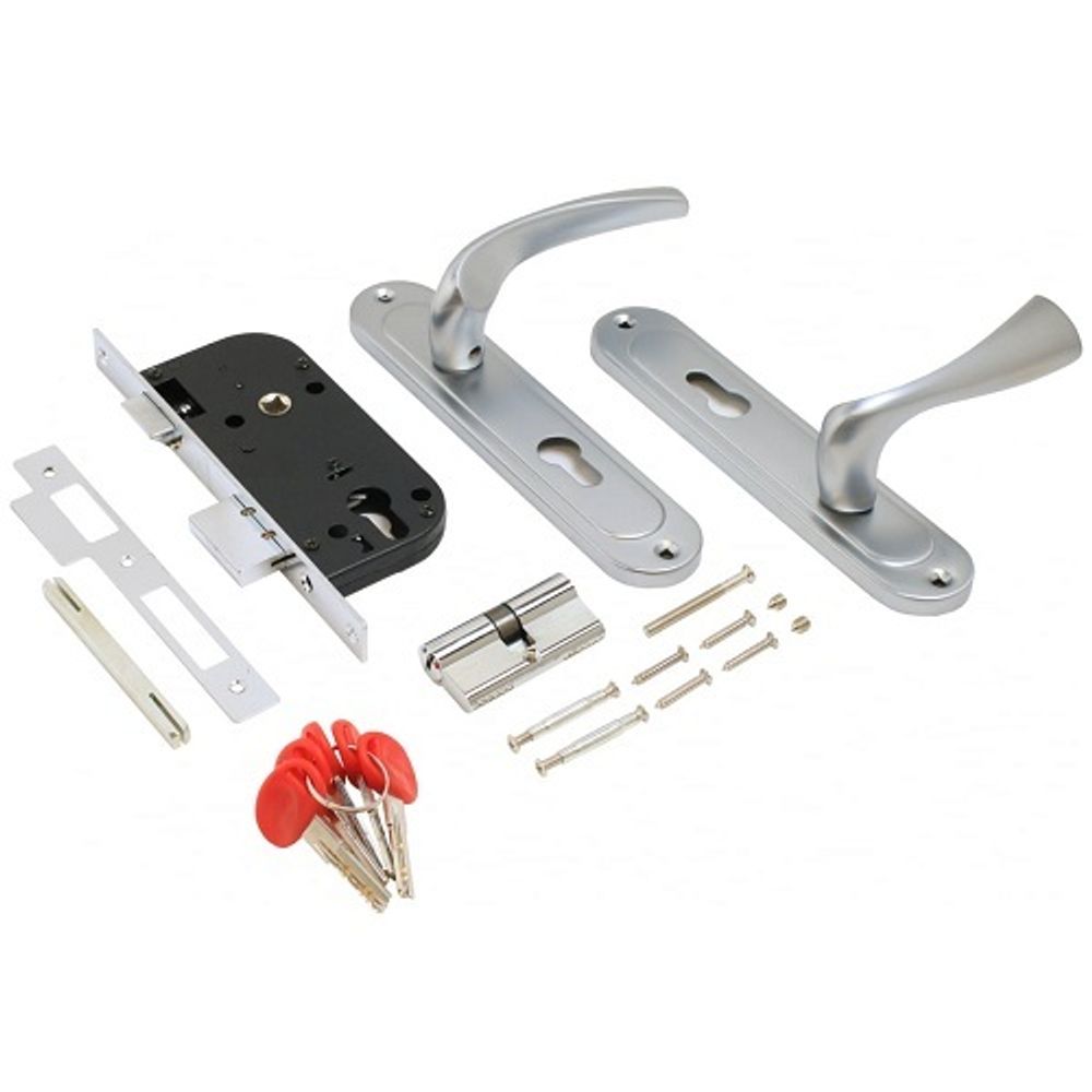 Замок врезной БУЛАТ ЗВ4-1.70.03.07 НОМОС титан