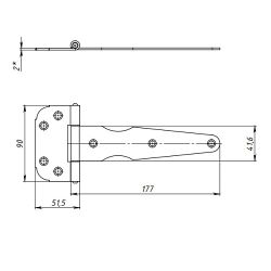Петля стрела ПС-160 пол.медь