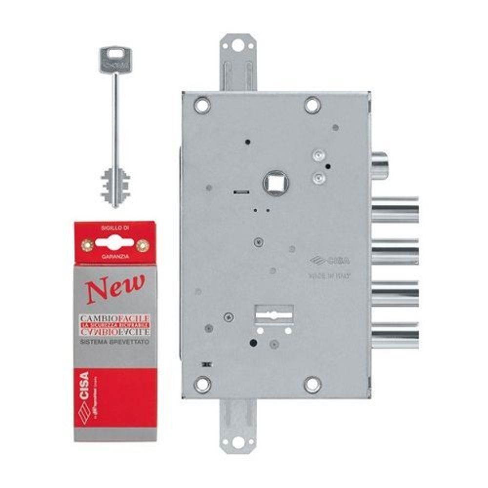 Замок врезной сувальдный CISA NEW CAMBIO FACILE 57.665.48 ключ 44 мм /13482/