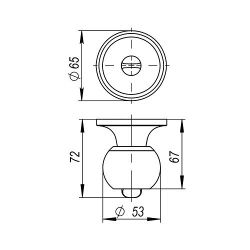 Ручка защелка AJAX 6082 PB-P (без фик.) золото /39535/