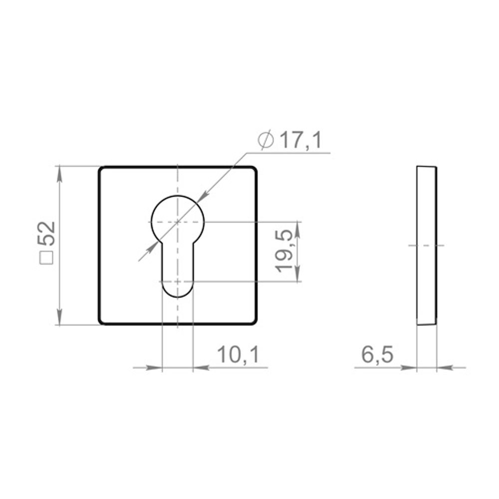 Накладка под цилиндр FUARO ET ZL SSG-39 сатин.золото /60783/