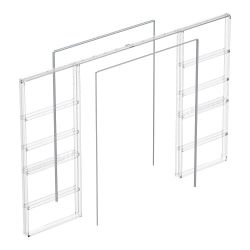 Комплект для обрамления пенала двухстворчатой двери ARMADILLO Comfort - PENAL 1800/2900 AL /60823/