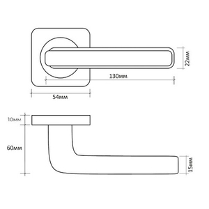 Ручка раздельная VETTORE R06.111 SN/WH мат.никель/белый