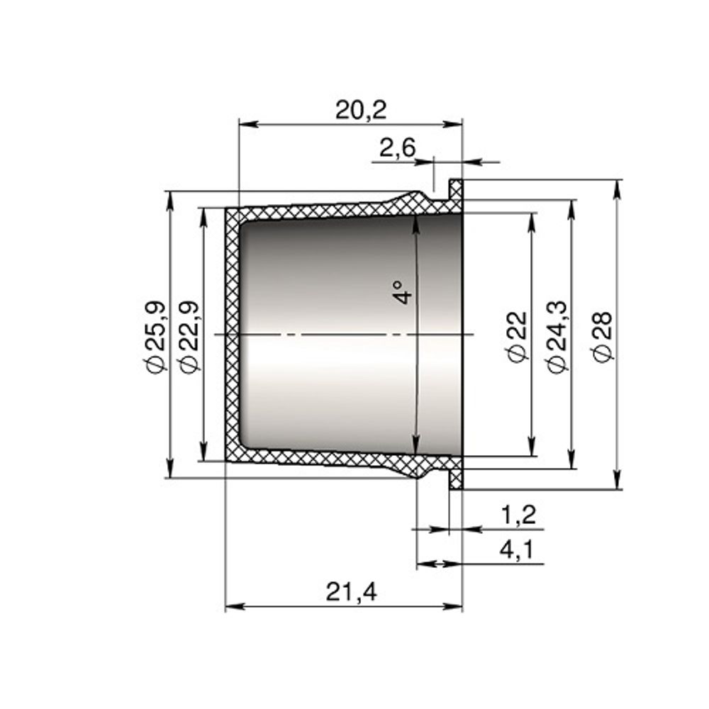 Заглушка противосьемника КРИТ-М ЗПс-М22/20-Чб