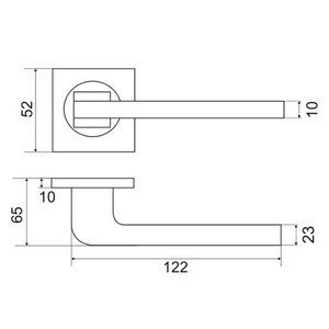 Ручка раздельная VETTORE R06.130 SN/CP мат.никель/хром