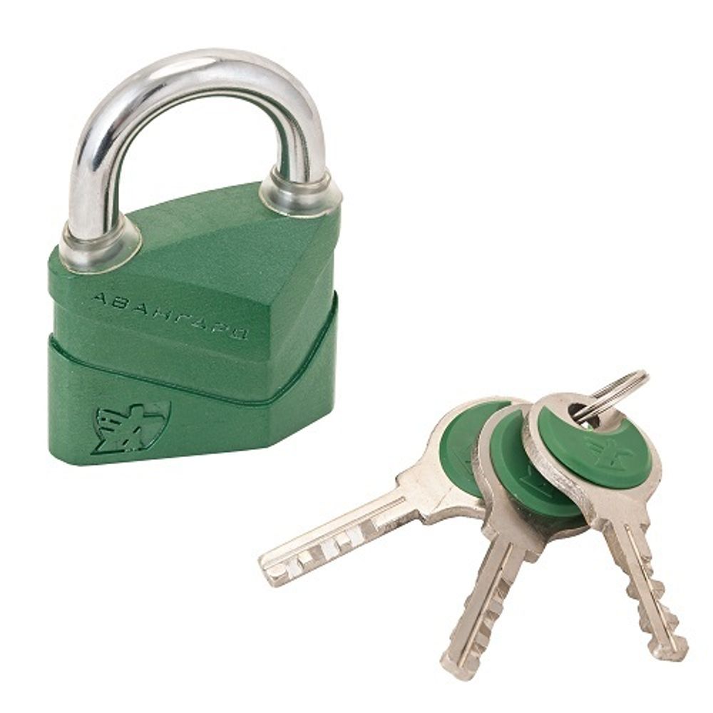 Замок навесной АВАНГАРД ВС2Д-50 ДИСКО зеленый d8mm