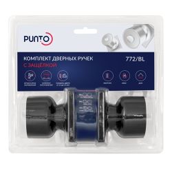 Ручка защелка PUNTO DK772 BL-ET (кл./фик.) черный /58401/