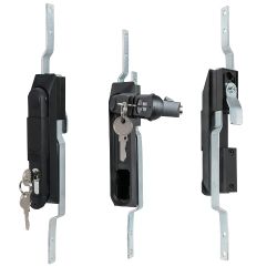 Замок мебельный MS-1848-3KA/P (ригель изогнутый на 8мм, мастер-ключ)