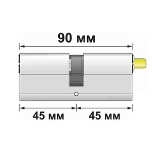 Цилиндровый механизм CISA под вертушку ASIX OE302-29.12 (90 мм/40+10+40), НИКЕЛЬ /10511/