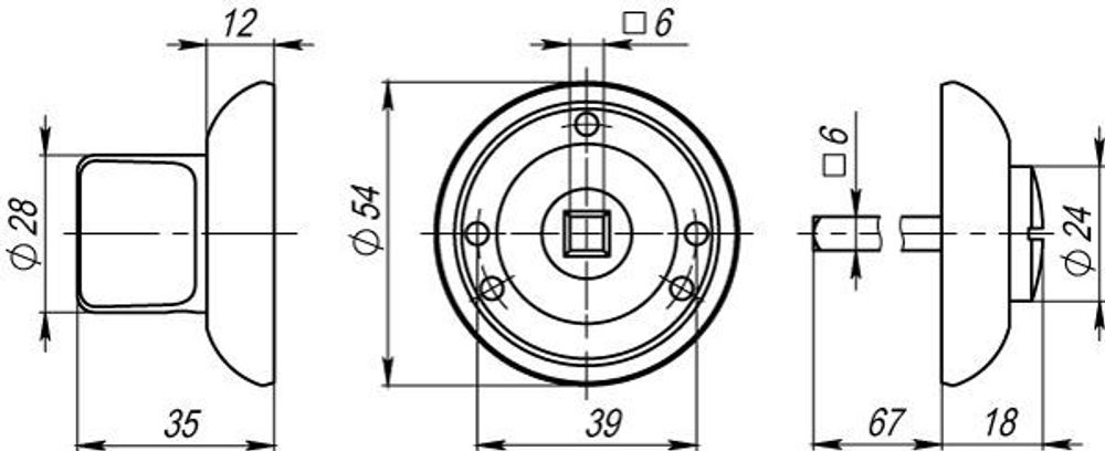 Ручка поворотная ARMADILLO WC-BOLT BK6-1SG/CP-1 мат.золото/хром /13771/