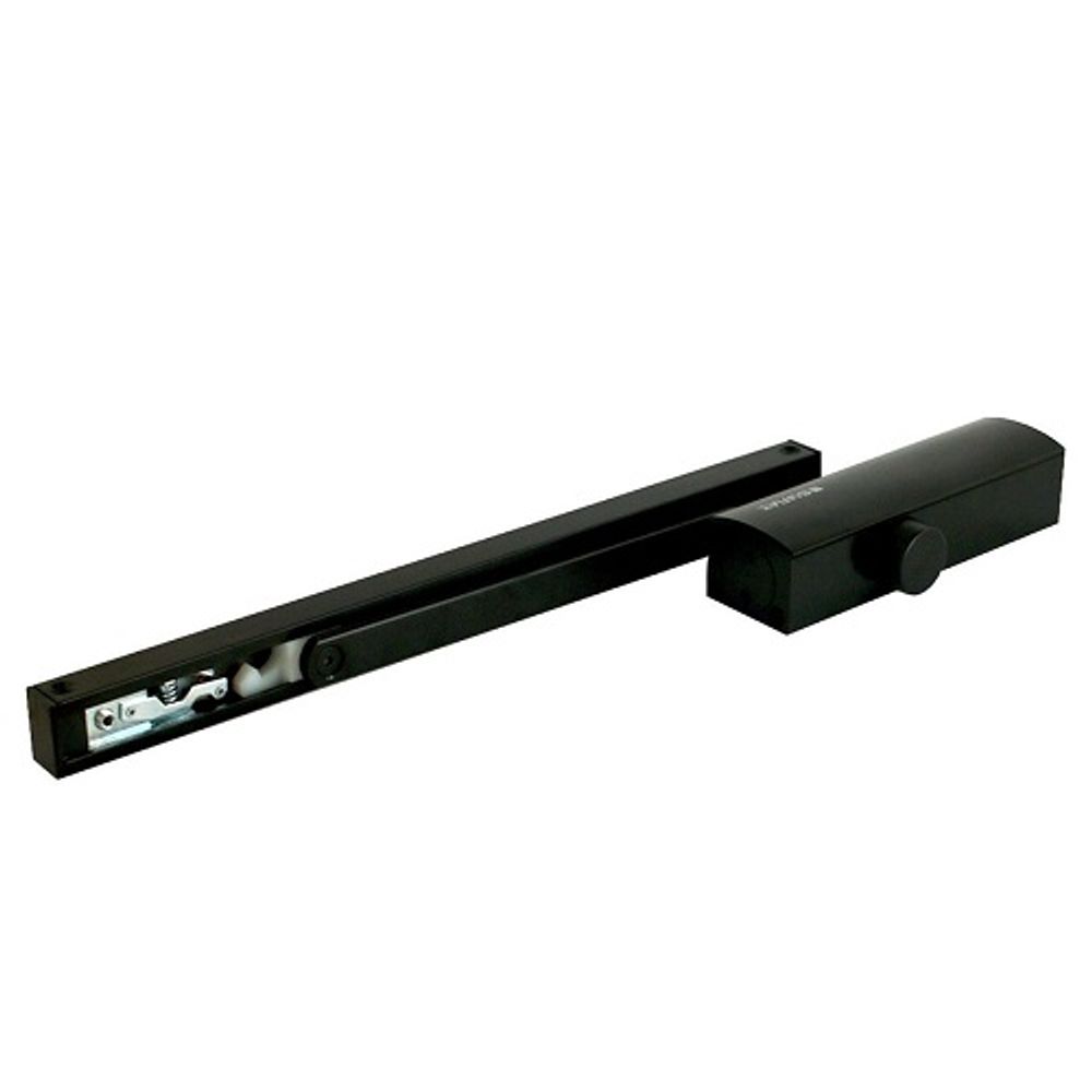 Доводчик дверной БУЛАТ PROFI ДД 802/3 AH-B (40-80кг) черный, морозостойкий, со скольз. тягой