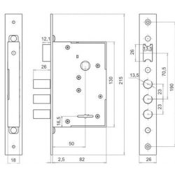 Замок врезной ГАРДИАН ЗВ 10.11 (4кл) /10111/