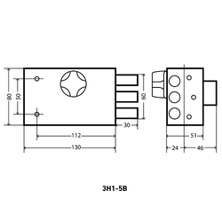 Замок накладной АЛЛЮР ЗН1-5В
