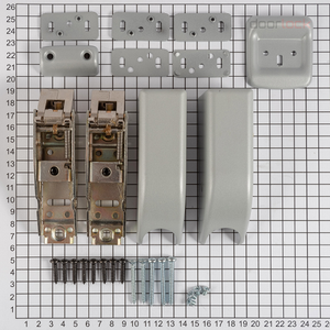Верхняя и нижняя защелки DOORLOCK DL PD900FR/L, серебристые MG