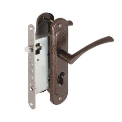 Корпус врезного замка с ручками на планке AJAX KIT А5-3155/3 W/B /41569/