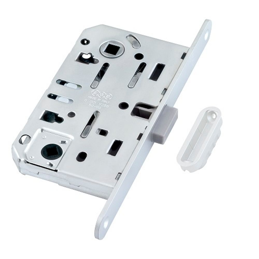 Замок межкомнатный AGB WC MEDIANA POLARIS B06102.50.FM.640 (белый) (скин) /60157/