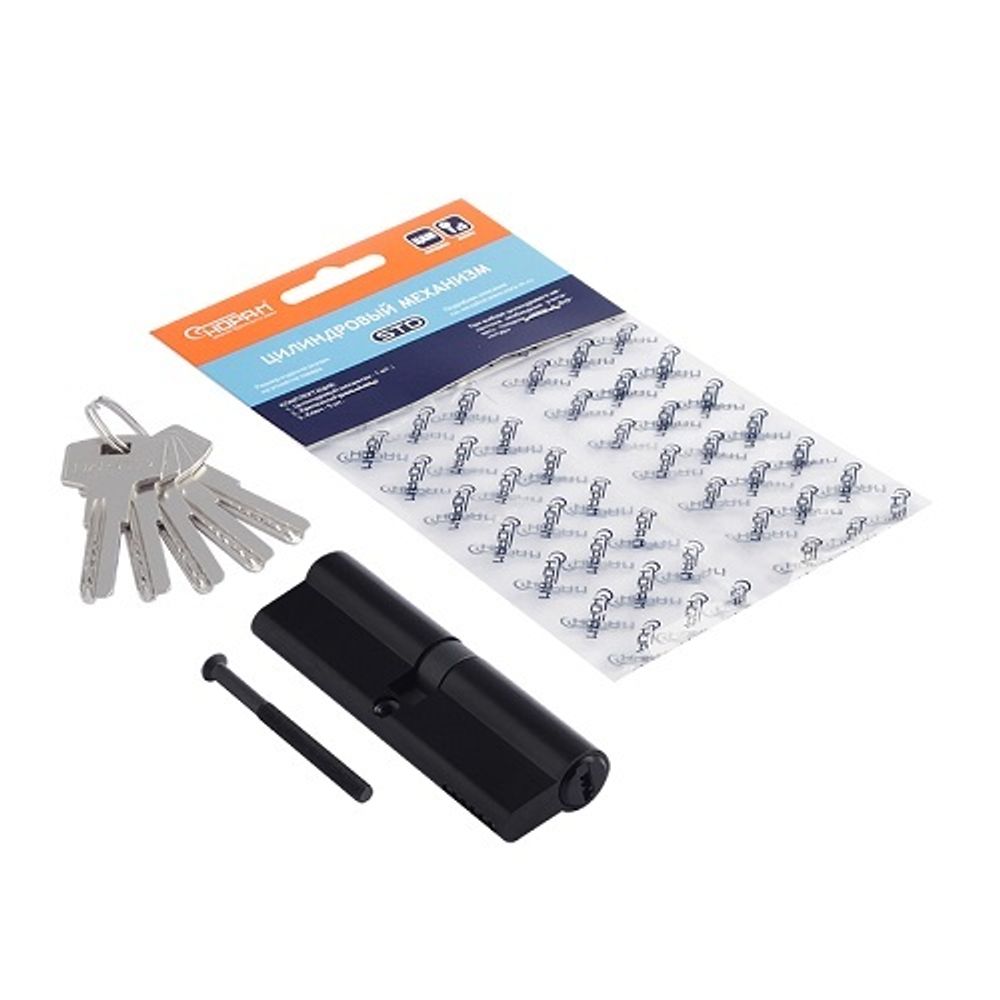 Цилиндровый механизм НОРА-М STD Z ЛП-100 (50-50) черный