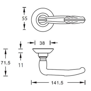 Ручка дверная ARCHIE S010 112ACF