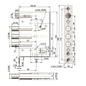 Замок врезной КРИТ-М ЗВ-7РМП-004-3СБ-2