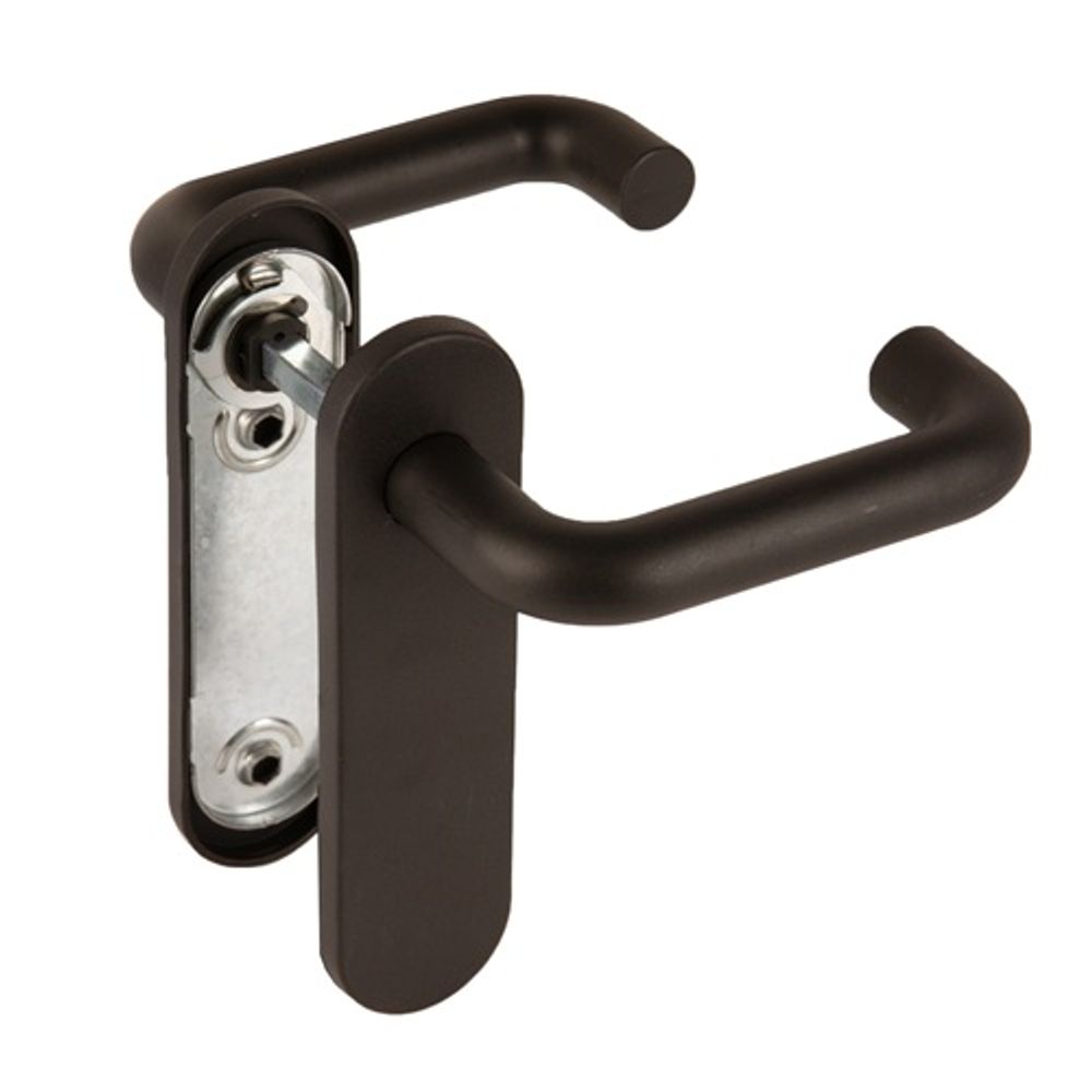 Ручка дверная FUARO DH-0433 W/CYL HOLE NE (9x140) без отверстий под ЦМ BL-24 черный /50151/