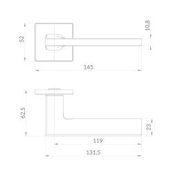 Ручка раздельная PUNTO SELECT EST.Q52 SSG-39 сатин.золото /60387/