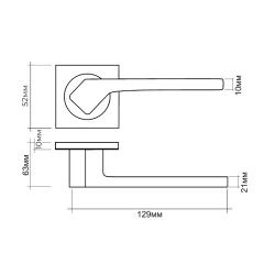 Ручка раздельная VETTORE R06.050 SN/CP мат.никель/хром