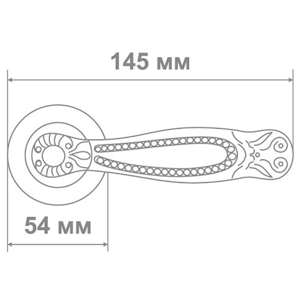 Ручка Медио 322 BCF/WC золотая бронза/белые стразы