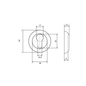 Накладка под цилиндр VETTORE ET 0701 SN/CP мат.никель/хром